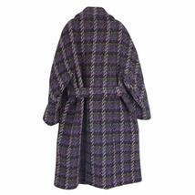 MAX MARA マックスマーラ WEEKEND ウィークエンド ベルト付き ウール コート パープル系 40【中古】_画像2