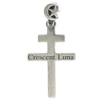 クレセントルナ CRESCENT LUNA スターチャーム付き クロスモチーフ ペンダントトップ ゴールド系【中古】_画像1