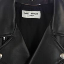 SAINT LAURENT サンローラン 484284 Y5YA2 クラシック モーターサイクル ダブルライダース レザー ジャケット ブラック系 42【中古】_画像3