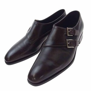 John Lobb ジョンロブ 208900 オリジナルシューツリー付属 CHAPEL チャペル ダブルモンク レザー シューズ 8000ラスト【中古】