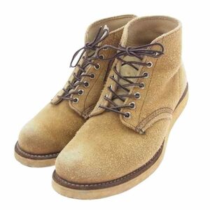 RED WING レッドウィング 8167 犬タグ スエード アイリッシュセッター タン ラフアウト プレーン ブーツ ベージュ系 8.5【中古】