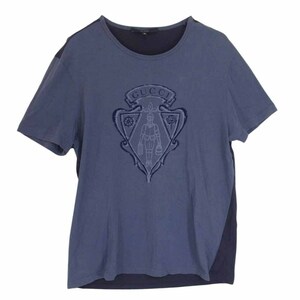 GUCCI グッチ 363349-X3812 エンブレム ロゴ プリント 半袖 TEE Tシャツ グレー系 M【中古】