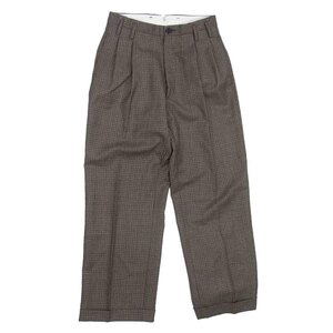 MAISON MARGIELA メゾンマルジェラ 20AW S51KA0521 S53200 Pleats Wool Pants タック プリーツ チェック ウール スラックスパンツ【中古】