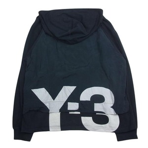 Y-3 Yohji Yamamotowa chair Lee Yohji Yamamoto back Logo nylon switch pull over Parker black group XL[ used ]
