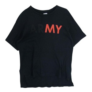 MIHARA YASUHIRO ミハラヤスヒロ 81713842 ARMY アーミー プリント Tシャツ ブラック系 44【中古】