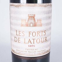 ★レ フォール ド ラトゥール 1975年 赤 ※ 750ml 14%未満 ポイヤック ★五大シャトー セカンド Les Forts de Latour TC17068_画像1