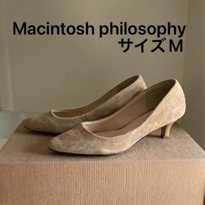 Macintosh philosophy マッキントッシュフィロソフィー　スエードパンプス　サイズM ベージュ