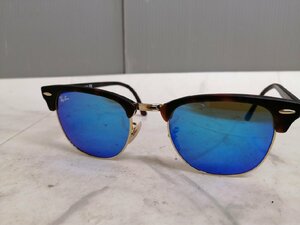 YI030219 サングラス Ray-Ban レイバン RB3016　CLUBMASTER 1145/17 51□21 145 3N　青レンズ 直接引き取り歓迎