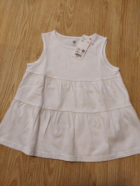 【新品】UNIQLO スムースコットン ティアードTシャツ 110cm