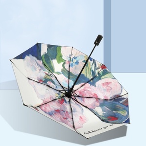  free shipping * immediate payment new goods * rain clear weather combined use UV cut folding parasol umbrella light weight UV resistance flower open parasol *.. boast of flower /M