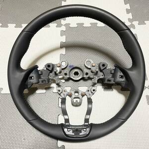 ★超美品★マツダ純正 革巻★KF系CX-5 BM/BY後期アクセラ DK後期CX-3 CX-8 DJ後期デミオMAZDA2 レザーステアリングハンドル★革 本革 皮★