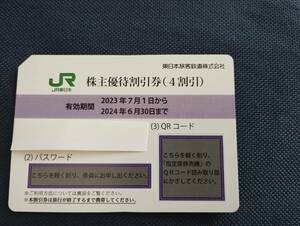 ★JR東日本　株主優待券　割引券1枚 期限2024年6月30日　ゆうパケットポストmini送料込★