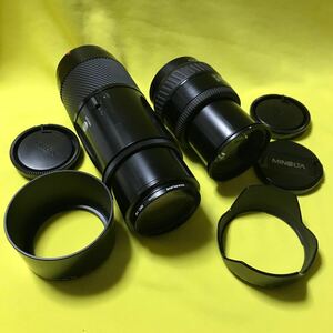 【レンズ２本セット】ミノルタ MINOLTA AF 75-300mm 1:4.5-5.6（#14204266)+MINOLTA AF 24-85mm F3.5-4.5(#15710353)＋各レンズフード付き