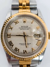 ROLEXロレックス　デイトジャスト 自動巻きメンズ時計アイボリーピラミッド箱付き#TN0006_画像3