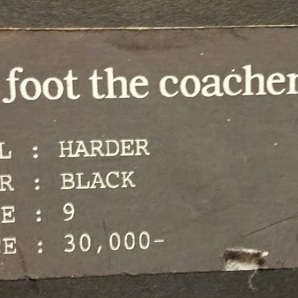 foot the coacher HARDER BLACK 黒 ラバーソール サイズ９の画像10