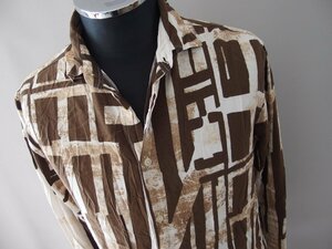ZARA* Zara * long sleeve shirt * long sleeve rayon shirt * regular Fit shirt *. what . style pattern *M(USA size )