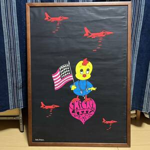 60s 70s vietnam antiwar chicken little was right silkscreen poster 60年代 70年代 ポスター アメリカ製 シルクスクリーン 反戦