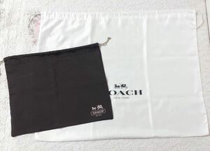 コーチ 「COACH」バッグ保存袋 2枚組 旧型 (3766) 正規品 付属品 内袋 布袋 巾着袋 布製 ナイロン生地 バッグ用 