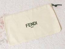 フェンディ「FENDI」長財布用保存袋 現行 (3781) 正規品 付属品 内袋 布袋 巾着袋 クリーム色 22.5×13.5cm _画像1