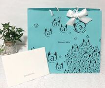 ティファニー「TIFFANY&Co.」ショッパー キャットストリート限定 (3315) 正規品 付属品 ショップ袋 ブランド紙袋 封筒付き 折らずに配送_画像1