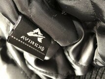 AVIREX / アヴィレックス レザージャケット スタジャン 本革 アーチロゴ メンズ サイズ : M ブラック_画像9