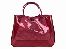 LONGCHAMP / ロンシャン ビニールトート ビニールバッグ スケルトン ピンク_画像1