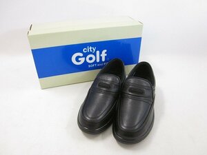 City Golf/シティゴルフ ウォーキングシューズ GF8502 スリッポン カジュアルシューズ サイズ : 24.5cm ブラック