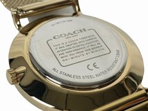 COACH / コーチ CA.120.734.1598 クォーツ 腕時計 ベルト調整式 レディース 文字盤シルバー_画像7