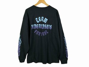 HIDE AND SEEK / ハイドアンドシーク FLAME L/S TEE フレイムロングスリーブティーシャツ メンズ サイズ : XXL ブラック