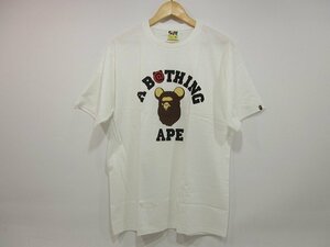 A BATHING APE×MEDICOM/アベイシングエイプ×メディコムトイ サークルロゴプリントTシャツ ベイプ BE@RBRICK ベアブリック メンズ 白