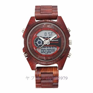 A604A☆新品木製腕時計 メンズ ミリタリー スポーツ腕時計 クオーツ時計 高級 ギフト おしゃれの画像2
