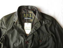 新品 Barbour Beacon Sports Jacket オリーブ S AW17 007 MWX0007 Skyfall ダニエル・クレイグ着 ワックスコットン 吉田十紀人 定価93500_画像4