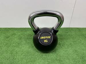 【s2317】【中古品】 iROTEC アイロテック ケトルベル 16kg 筋トレ フィットネス トレーニング ダイエット ブラック 