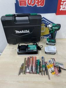 【s2086】makita マキタ　充電式インパクトドライバー　MTD001DSX 14.4V電池2個付き　☆美品☆おまけ：ビット多数付き☆