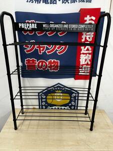 [s3013] steel rack shoes rack used present condition goods size : depth 18cm× width 54cm× height 74cm