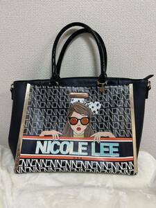 【 NICOLE LEE 】トートバッグ ★ ショルダー付き ★ 可愛い ★ ギャランティーカード付 ★