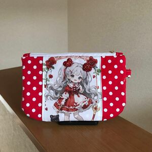 魔法の杖　可愛い女の子ミニポーチ スマホ長財布　マルチカート小銭小物薬化粧品道具入れ　通帳ケース薬手帳ケース　誕生日プレゼント