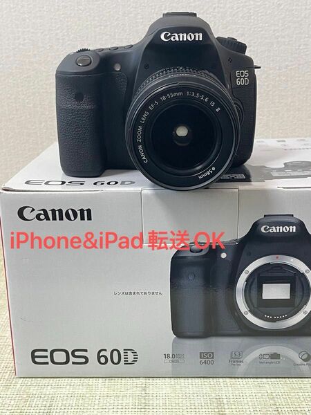 Canon キャノンEOS 60D ズームレンズiPhone&iPad転送OK