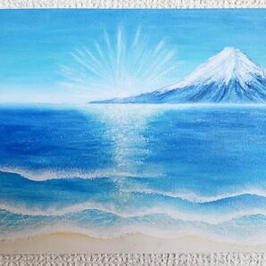 富士山　風景画　絵　絵画　パステル　富士山の絵