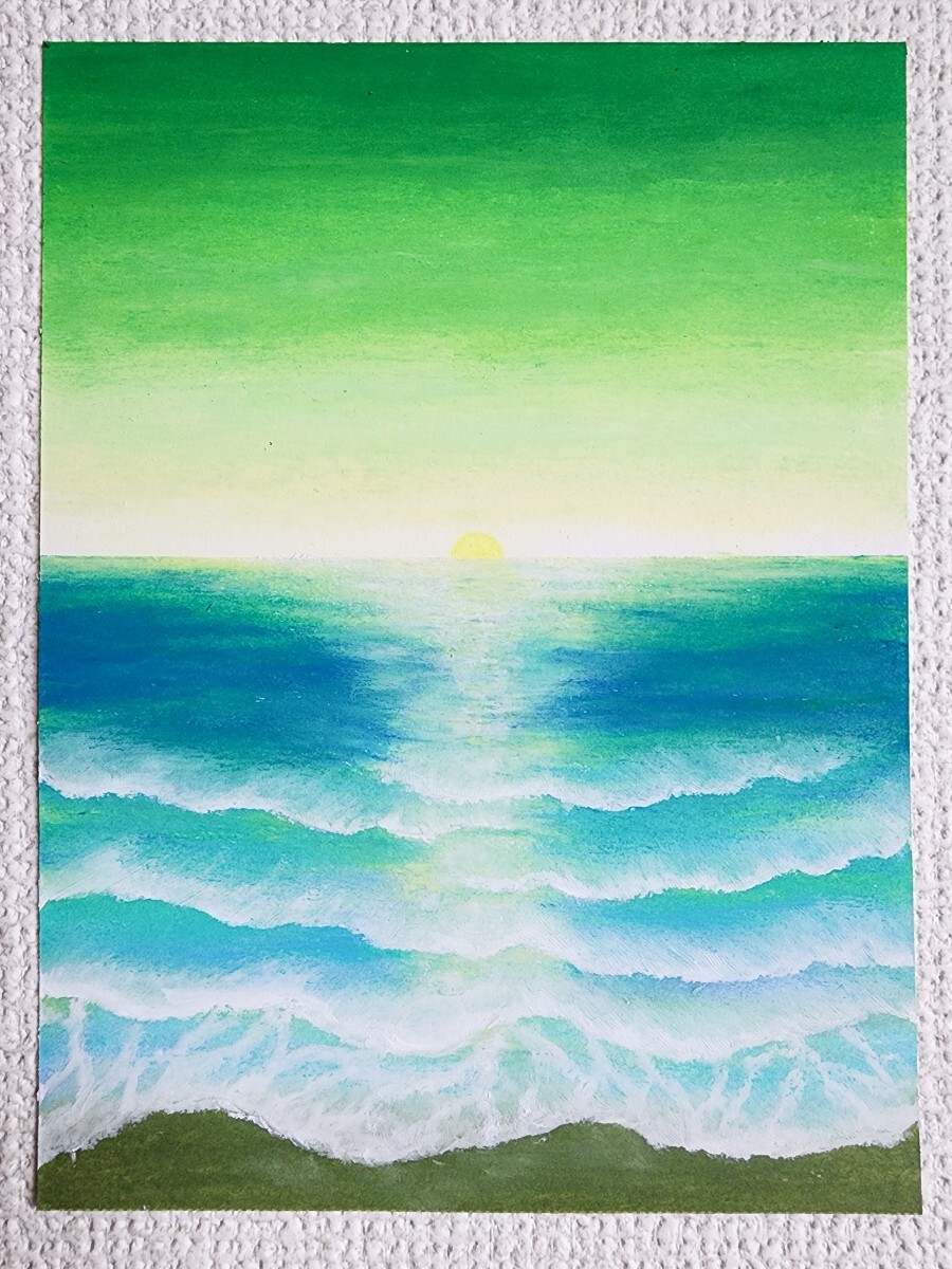 Landscape Painting Sea Painting Pastel Art Interior, artwork, painting, pastel painting, crayon drawing