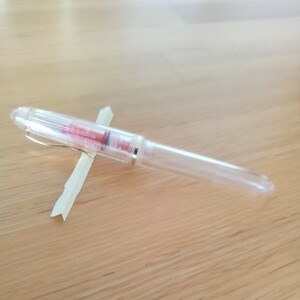  昭和レトロ　中古　廃盤　プラチナ ソフトペン　採点ペン　珍品　透明軸