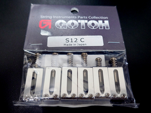 GOTOH サドル　S12 Chrome　10.8mmピッチ　テレキャス用　ブラス製