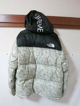 未使用品　SUPREME シュプリーム × THE NORTH FACE 19AW Paper Print Nuptse Jacket ペーパープリントヌプシ ダウンジャケット　L_画像2