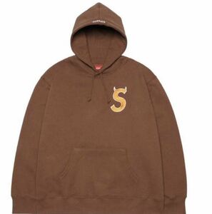 S Logo Hooded Sweatshirt （Brown） 22fw