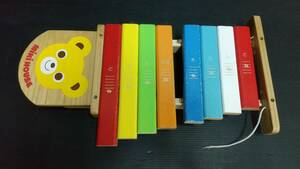 1 jpy start /pi/Miki House/ xylophone / sound board 8 pieces / percussion instruments / musical instrument toy / Miki House /3.4-20KS