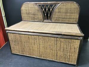 ./ rattan. sofa / thing inserting attaching / wooden /2 seater ./ interior /.-7 MO