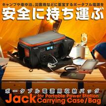 ポータブル電源 収納バッグ ジャックリー Jackeryケース 保護 持ち運び 収納 防水 撥水 災害 キャンプ 避難 緊急 バッテリー S M ジャクリ_画像2