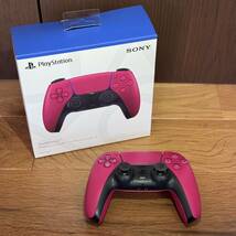 中古美品　playstation5 DualSense ワイヤレスコントローラー CFI-ZCT1J02 （コズミックレッド ）純正品 動作保証　ps5　_画像1