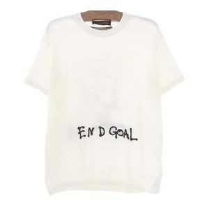 ルイヴィトン END GOAL コットン ニット Tシャツ メンズ ホワイト LOUIS VUITTON 中古 【アパレル・小物】