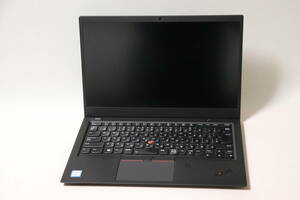 M506. Lenovo / ThinkPad X1 Carbon / 20KGCTO1WW / Core i7-8550U / 16GBメモリ / SSDなし / 通電確認・ジャンク